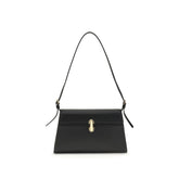 Savette Black Calf Leather Bos Taurus Shoulder Bag